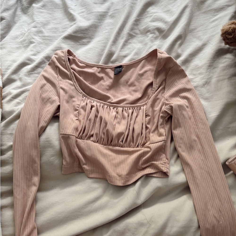 Elegant Pink Long Sleeve Top